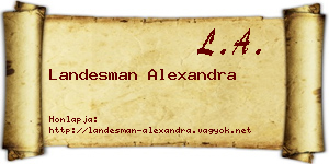 Landesman Alexandra névjegykártya